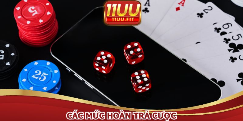 Tuỳ danh mục sẽ có mức hoàn trả cược 11UU khác nhau